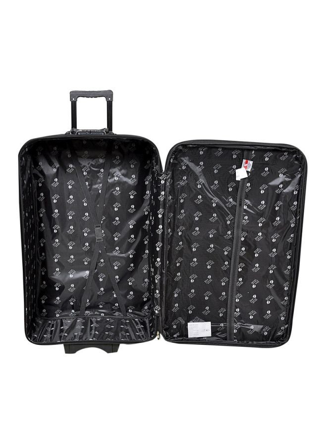 NEW TRAVEL - 4-Piece Soft Case Luggage Trolley Set Black - Image 1