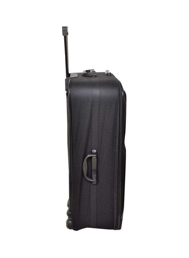 NEW TRAVEL - 4-Piece Soft Case Luggage Trolley Set Black - Image 1