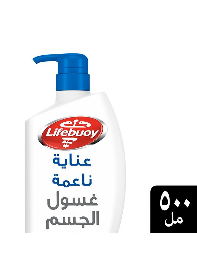 لايفبوي - غسول الجسم لايف بوي للعناية الناعمة للحماية من الجراثيم بتركيبة الفضة النشطة للبشرة الحساسة، 500 مل 500ملليلتر - Image 1