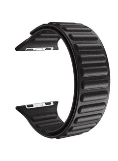 Foxcon Replacement Leather Link Apple Watch Band for 45/44/42mm Black  - Image 3