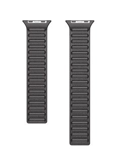 Foxcon Replacement Leather Link Apple Watch Band for 45/44/42mm Black  - Image 2
