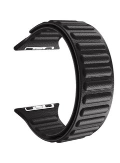 Foxcon Replacement Leather Link Apple Watch Band for 45/44/42mm Black  - Image 3
