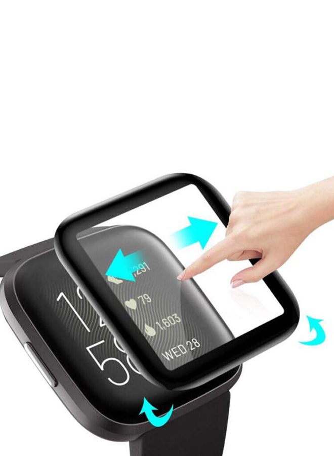 Foxcon - 3-Piece Ulta Thin 3D Full Coverage Screen Protector For Fitbit Versa 3 Clear - Image 1