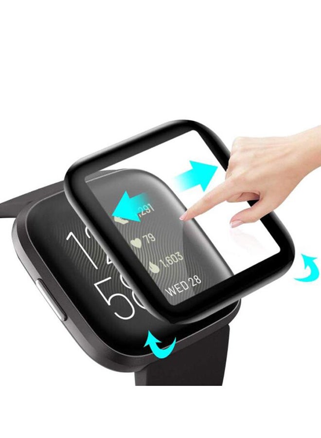 Foxcon - 3-Piece Ulta Thin 3D Full Coverage Screen Protector For Fitbit Versa 3 Clear - Image 1