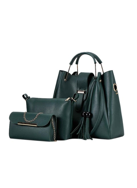 3-Piece Fashion Bag Set Green