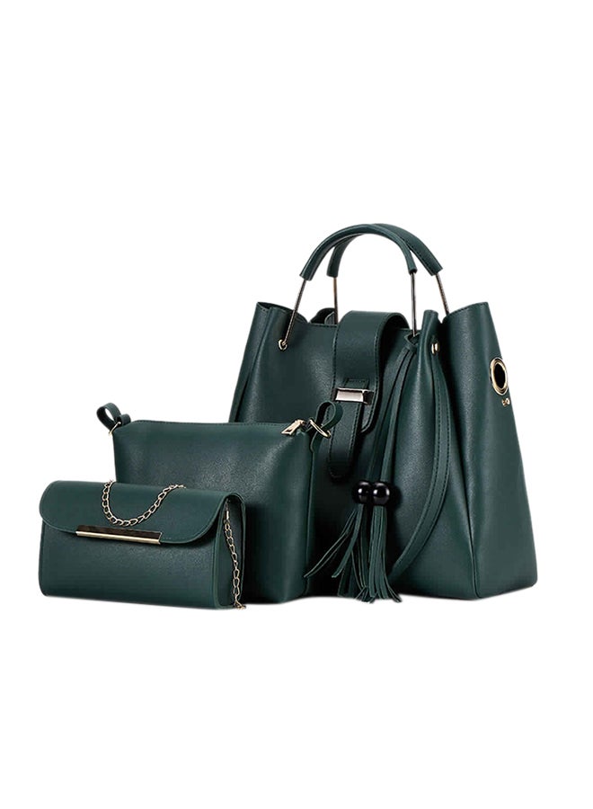 3-Piece Fashion Bag Set Green  - Image 1