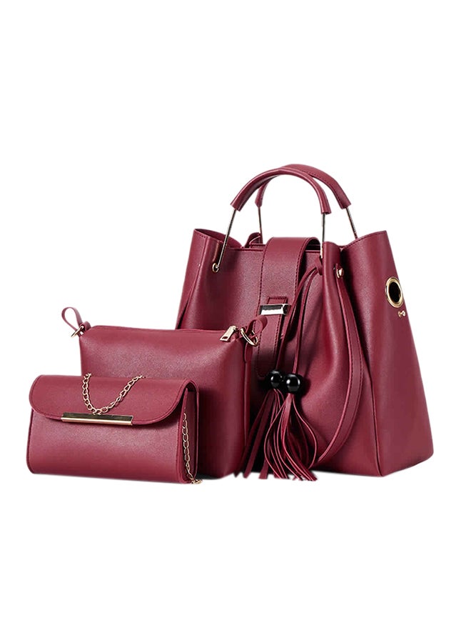 3-Piece Fashion Bag Set Gules - Image 1