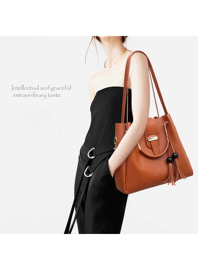 3-Piece Fashion Bag Set Brown  - Image 3