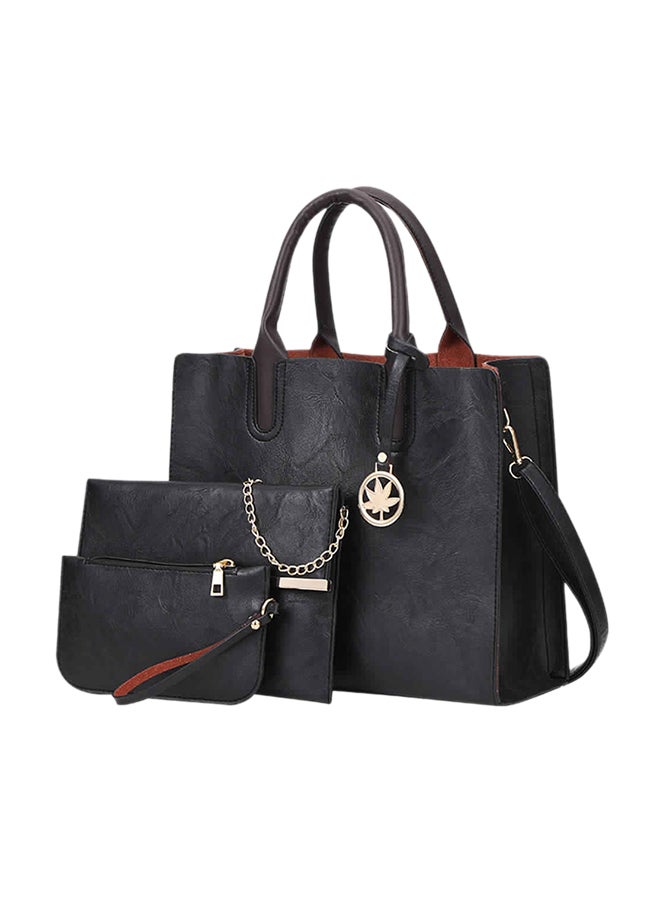 Generic - 3-Piece Retro Bag Set Black - Image 1