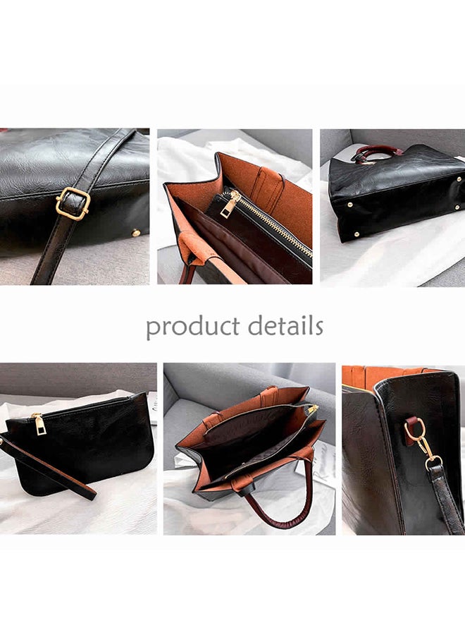 Generic - 3-Piece Retro Bag Set Black - Image 1