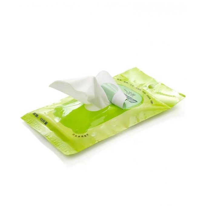 10-Piece Shoe Polishing And Cleaning Wipes Set Green