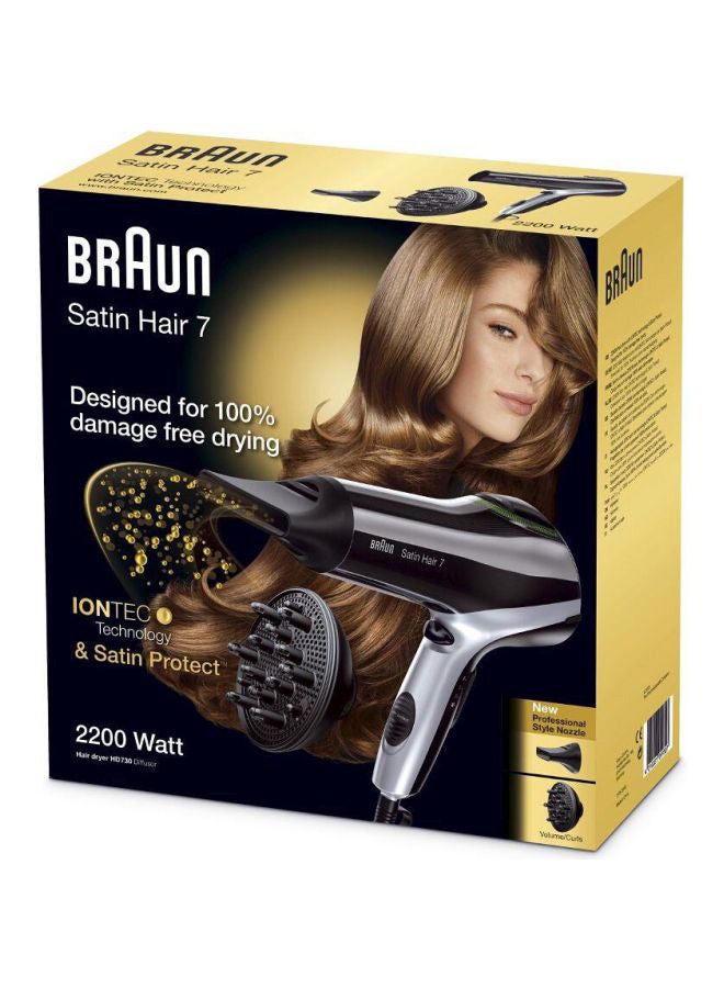 BRAUN Styling Hair 7 Dryer Black/Silver - Image 3