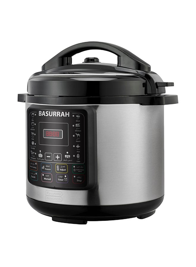BASURRAH Electric Pressure Cooker 10.0 L 600.0 W BPC-E110A Silver  - Image 2