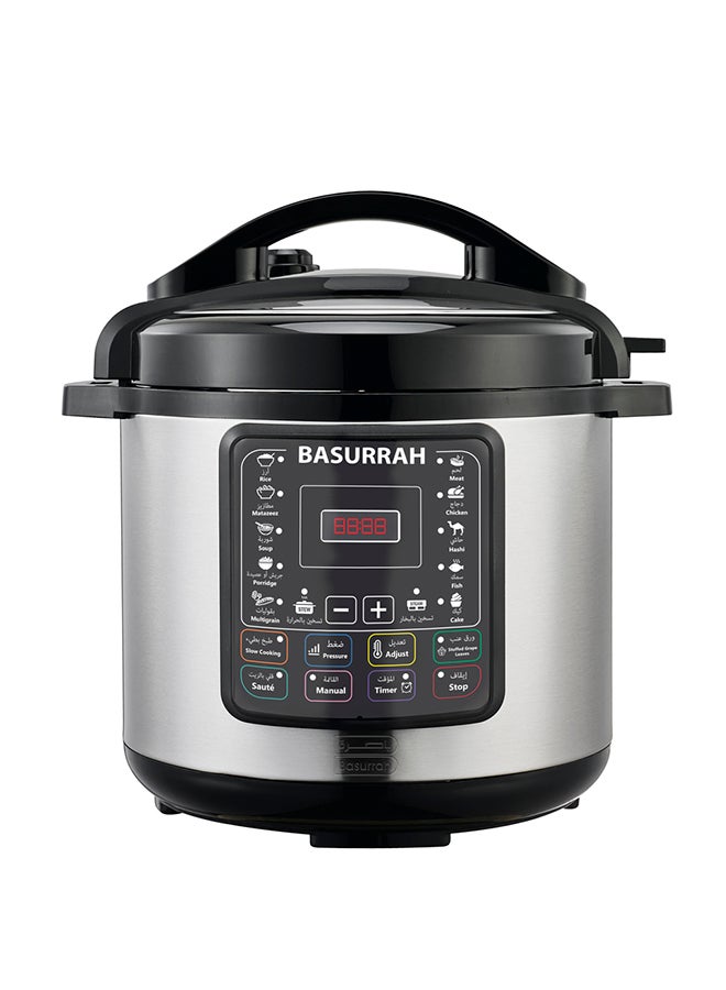 BASURRAH Electric Pressure Cooker 12.0 L 600.0 W BPC-E120A Silver  - Image 1