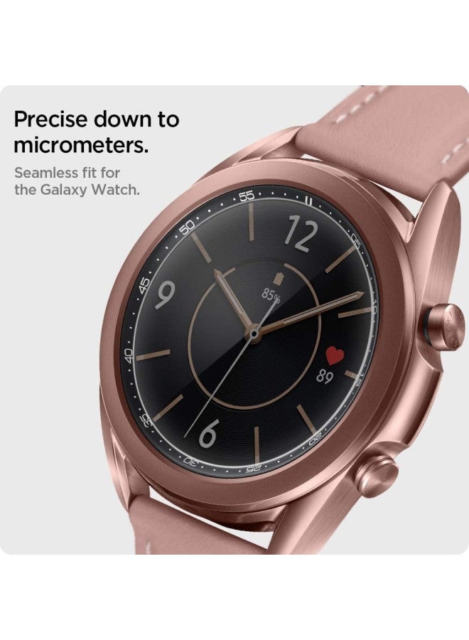 Spigen - EZ Fit (2 Pack) Tempered Glass Screen Protector for Galaxy Watch 3 (41mm) with Auto Align technology tray Clear - Image 1