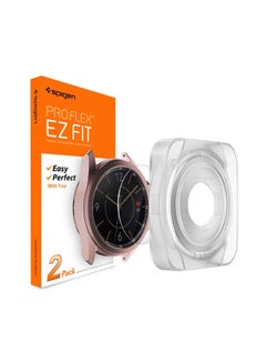 Spigen EZ Fit (2 Pack) Tempered Glass Screen Protector for Galaxy Watch 3 (41mm) with Auto Align technology tray Clear  - Image 2