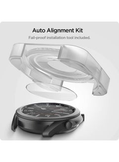 Spigen Proflex EZ Fit Tempered Glass Screen Protector With Auto Align Tray For Samsung Galaxy Watch 3 Clear  - Image 3