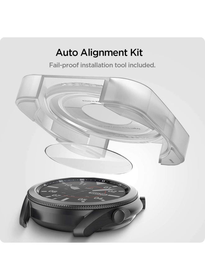 Spigen Proflex EZ Fit Tempered Glass Screen Protector With Auto Align Tray For Samsung Galaxy Watch 3 Clear  - Image 3