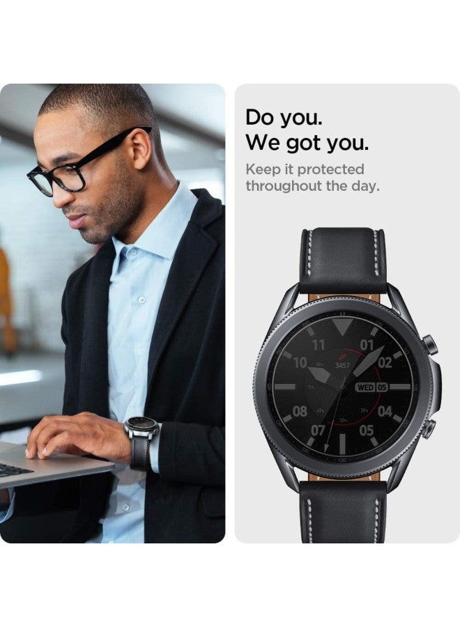 Proflex EZ Fit Tempered Glass Screen Protector With Auto Align Tray For Samsung Galaxy Watch 3 Clear