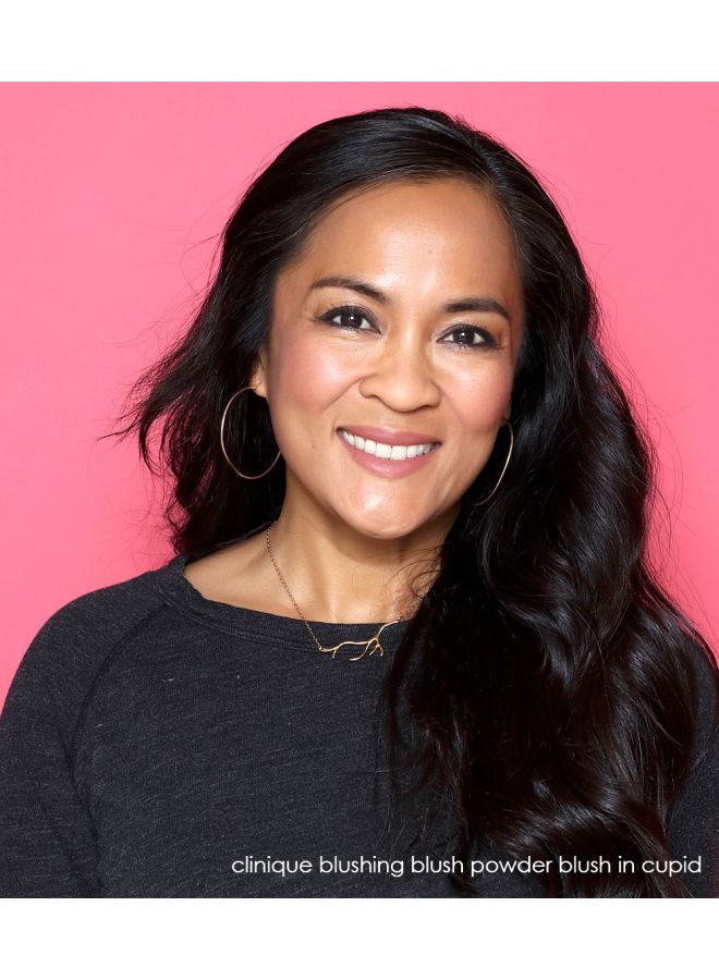 CLINIQUE Blushing Blush Powder With Brush Sunset Glow - Image 4