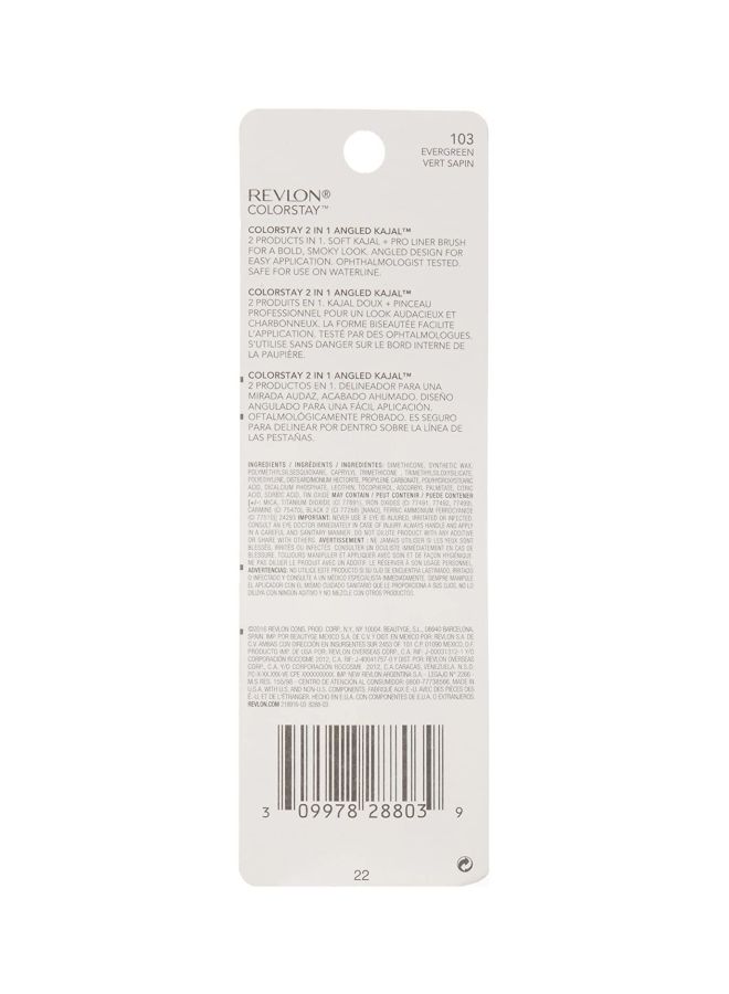 Revlon 2-In-1 Angled Kajal Eye Liner Kohl Evergreen 103  - Image 4