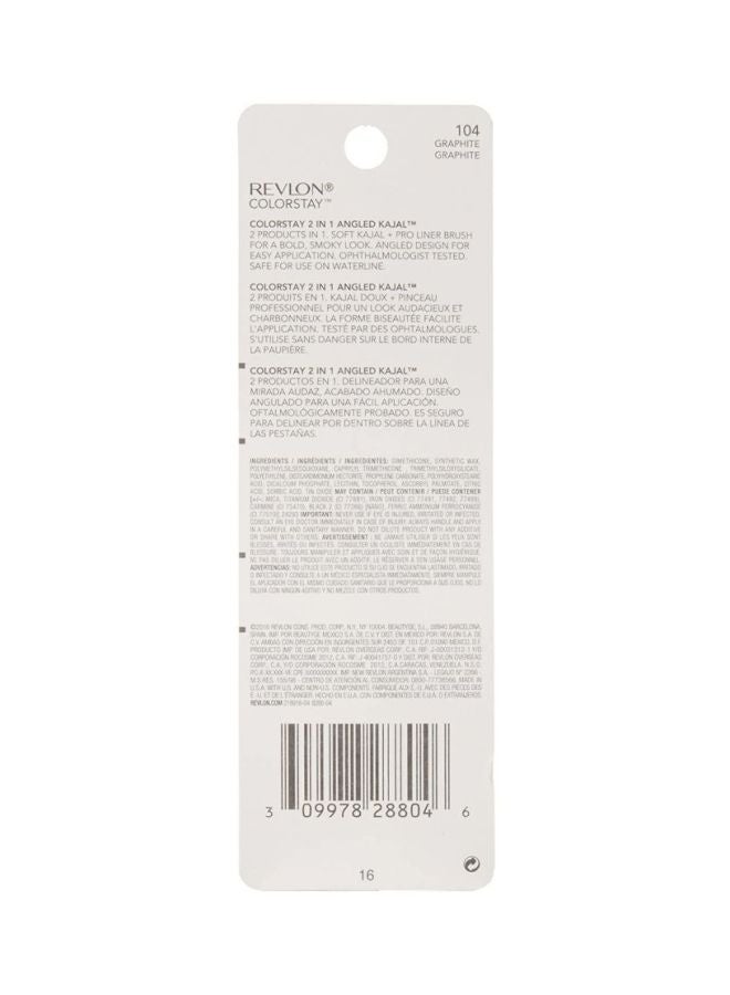 Revlon ColorStay 2-In-1 Angled Kajal Eyeliner 104 Graphite - Image 4