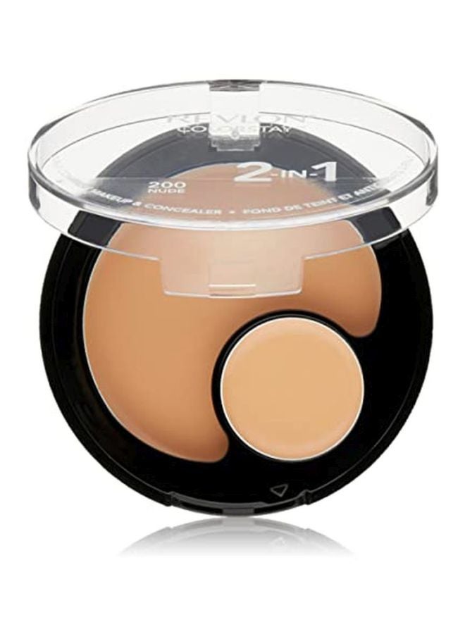 ريفلون بودرة مضغوطة 2 في 1 من كولورستاي لوضع مستحضرات التجميل ولإخفاء عيوب البشرة 240 بيج متوسط الدرجة - Image 3