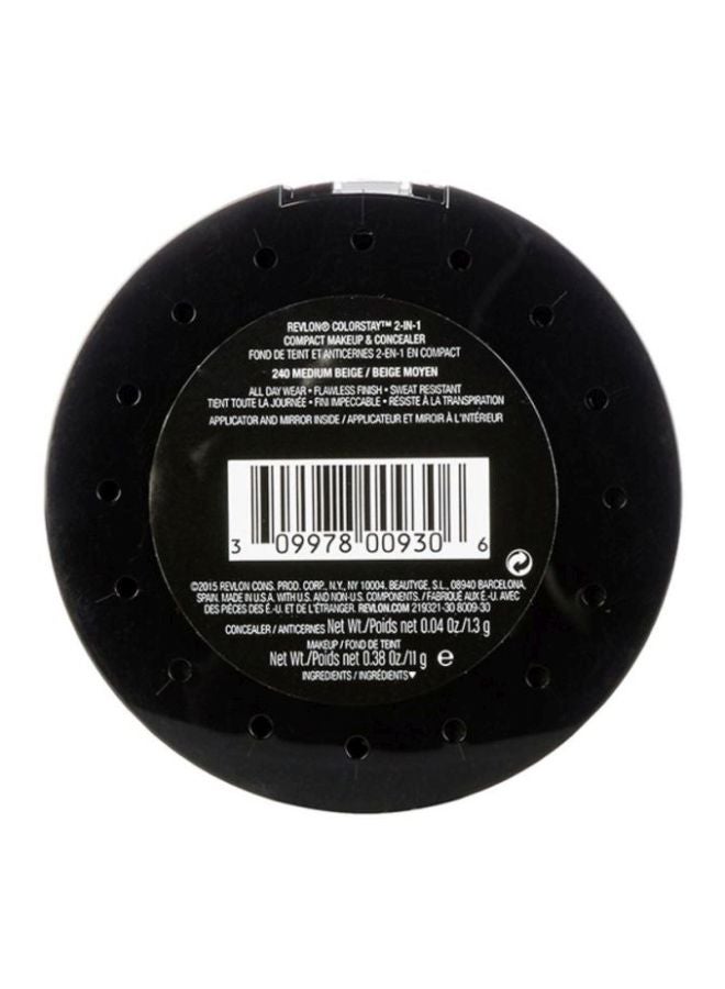 ريفلون مكياج وخافي عيوب مضغوط 2 في 1 ثابت من كولور ستاي 240 بيج وسط - Image 2