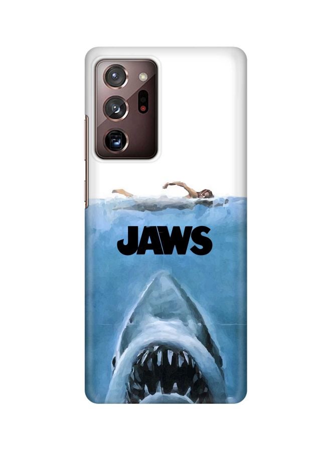 Stylizedd Snap Classic Series Jaws Printed Case Cover For Samsung Galaxy Note 20 Ultra Blue/White/Black