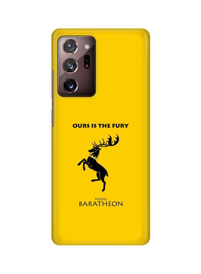 Stylizedd Snap Classic Series GOT House Baratheon Printed Case Cover For Samsung Galaxy Note 20 Ultra Yellow/Black