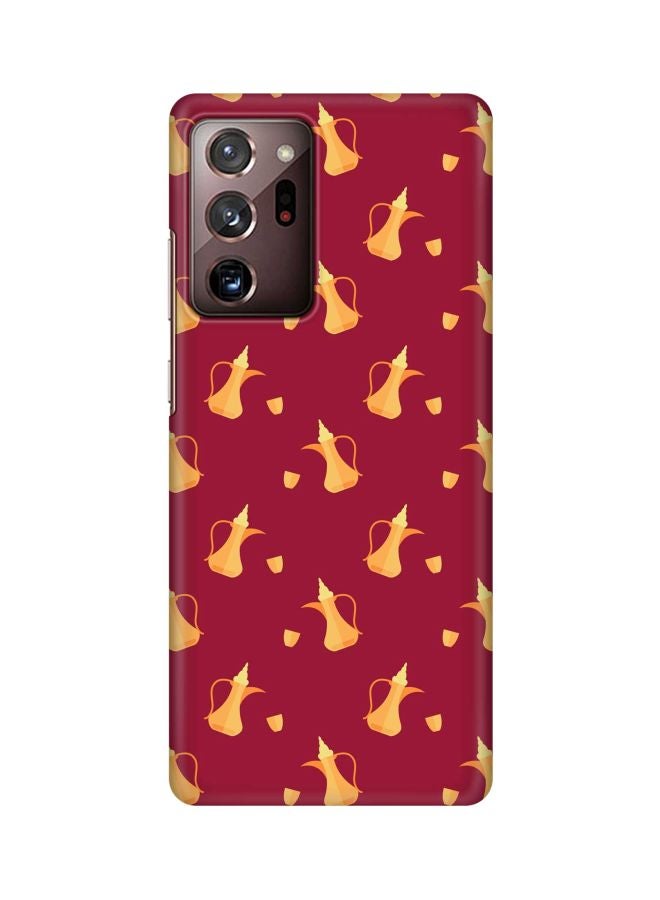 ستايلايزد غطاء حماية من سلسلة سناب كلاسيك بطبعة دلة لهاتف سامسونج جالاكسي نوت 20 ألترا أحمر / بيج - Image 1