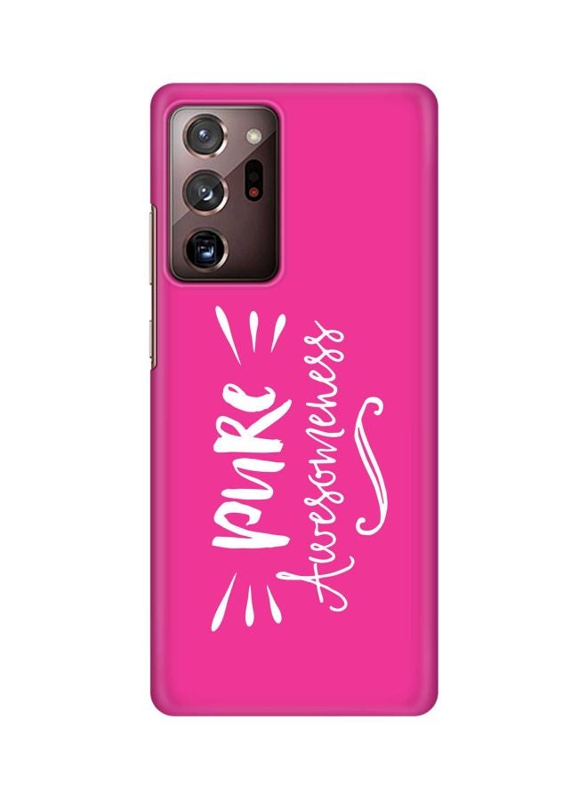 Stylizedd Snap Classic Series Pure Awesomeness Printed Case Cover For Samsung Galaxy Note 20 Ultra Pink/White