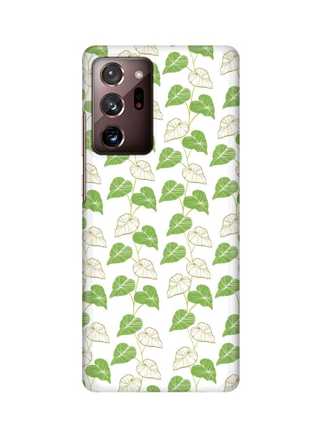 Stylizedd Snap Classic Series Vine Leaves Printed Protective Case Cover For Samsung Galaxy Note 20 Ultra White/Green - Image 1