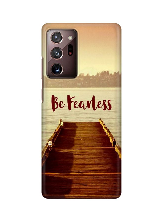 ستايلايزد غطاء حماية من سلسلة سناب كلاسيك بطبعة عبارة "Be Fearless" لهاتف سامسونج جالاكسي نوت 20 ألترا بني/بيج - Image 1