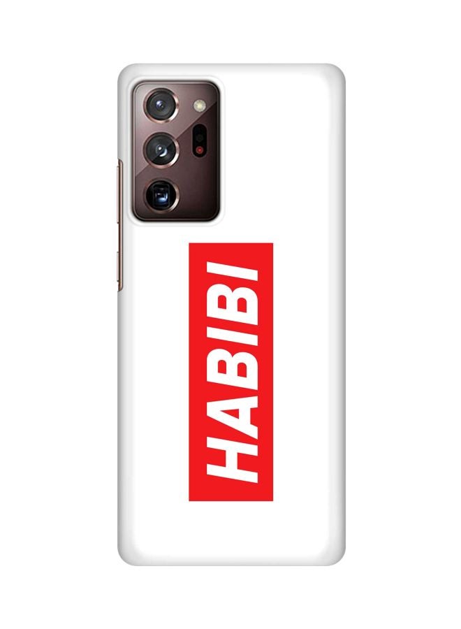 Stylizedd Snap Classic Series Habibi Printed Case Cover For Samsung Galaxy Note 20 Ultra White/Red