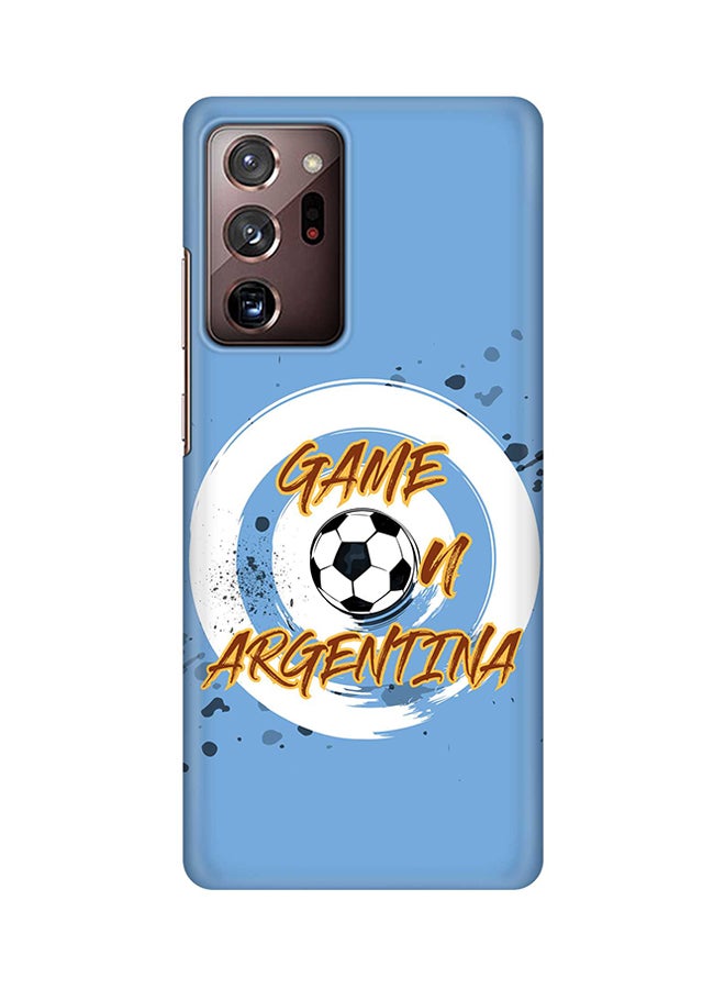 Stylizedd Snap Classic Series Game On Argentina Printed Case Cover For Samsung Galaxy Note 20 Ultra Blue/White/Brown