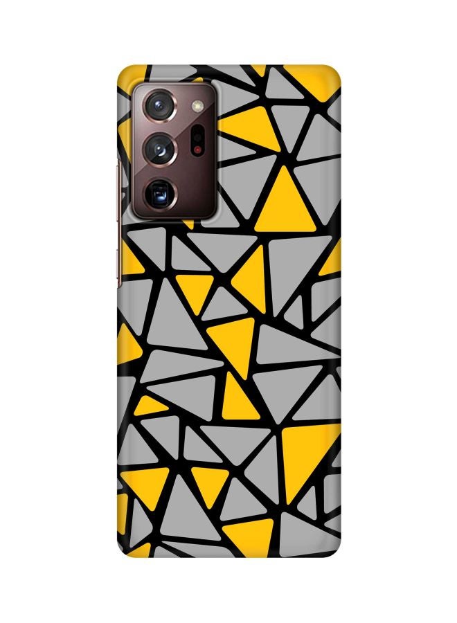 Stylizedd Snap Classic Series Tri Abstract Printed Case Cover For Samsung Galaxy Note 20 Ultra Grey/Yellow/Black