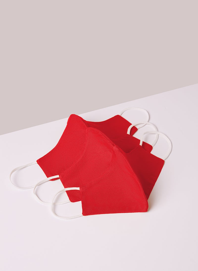 Non-medical Pack Of 3 Solid color Cone Shaped Mask for Kids - v1600869059/N39388236A_1