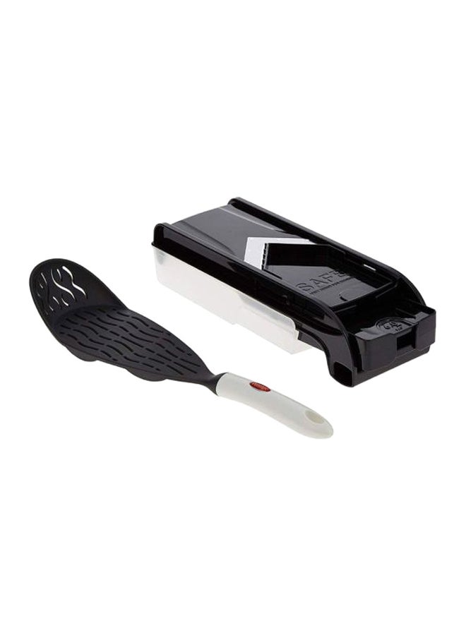 Mandoline Slicer With Nylon Skim Drainer Black/White - v1600871333/N35311139A_1