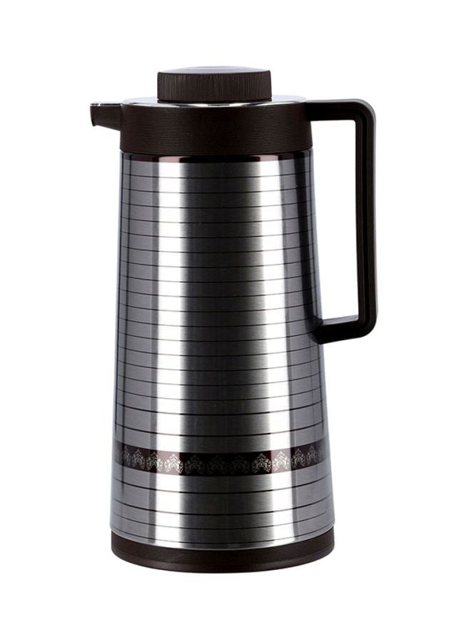 DELCASA Stainless Steel Vacuum Flask Silver/Black 1.3Liters  - Image 1