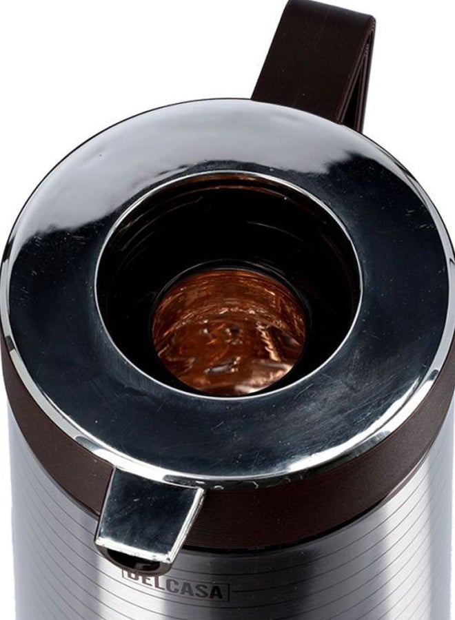 DELCASA Stainless Steel Vacuum Flask Silver/Black 1.3Liters  - Image 4