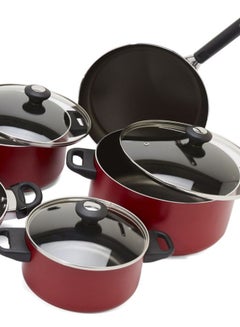 برستيج طقم أواني طهي من 12 قطعة، طراز Pr21179 + تُرمس، طراز Hl556-001 أحمر/أسود  - Image 2