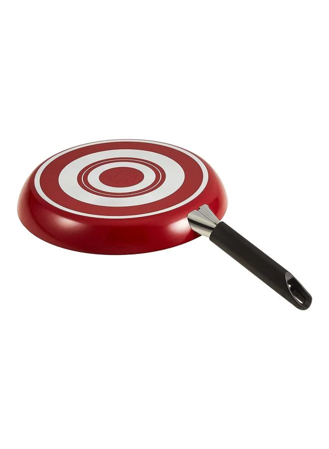 Prestige 12-Piece Classique Non-Stick Coating Durable Material Stylish and Elegant Design Multipurpose Cookware Set Includes Casserole With Glass Lid 20 cm, Casserole With Glass Lid 24 cm, Casserole With Glass Lid 28 cm, Wok28 cm, Skillet28 cm, Soup Ladle, Skimmer, Solid Spoon, High Backturner Red