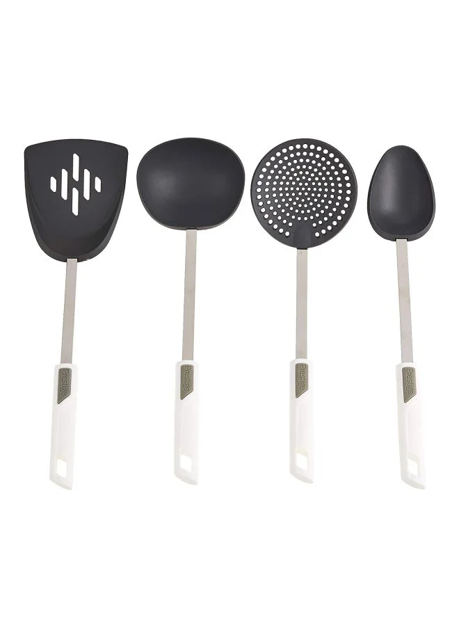Prestige 12-Piece Classique Non-Stick Coating Durable Material Stylish and Elegant Design Multipurpose Cookware Set Includes Casserole With Glass Lid 20 cm, Casserole With Glass Lid 24 cm, Casserole With Glass Lid 28 cm, Wok28 cm, Skillet28 cm, Soup Ladle, Skimmer, Solid Spoon, High Backturner Red