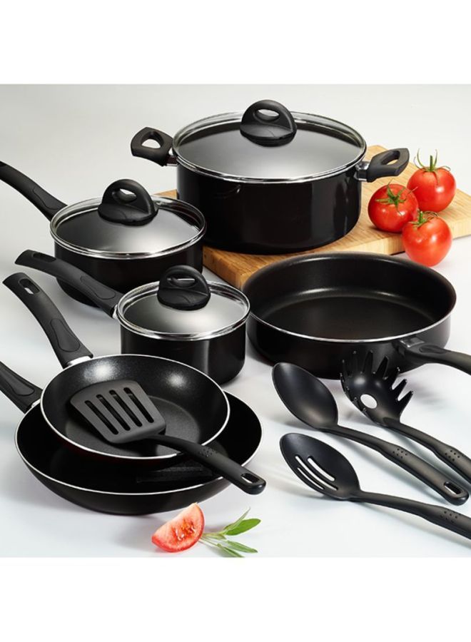 ترامونتينا - طقم أدوات الطهي مُكون من 13 قطعة أسود Casserole 1x24, Deep Frying Pan 1x26, Frying Pan 1x26, Saucepan 1x20, Frying Pan 1x18, Saucepan 1x16سم - Image 1