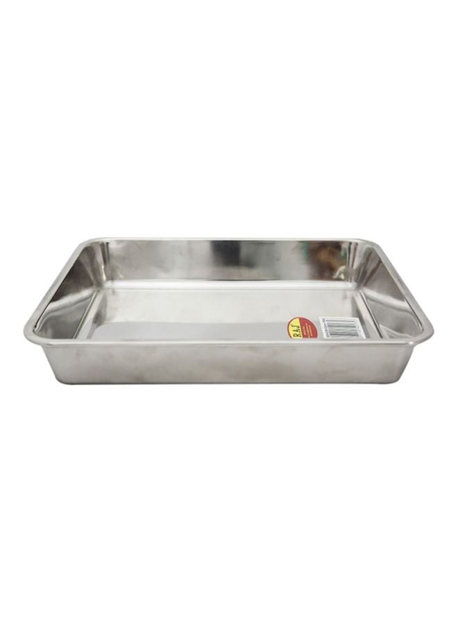 RAJ - Steel Deep Baking Tray Silver 30.5x23.6x5.3cm - Image 1