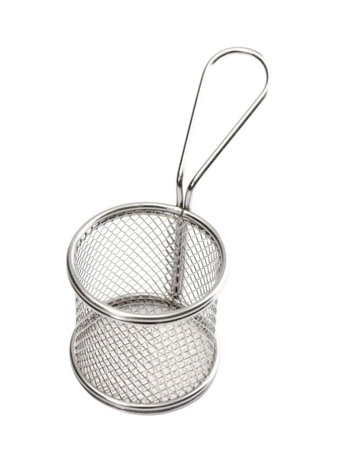 راج سلة لحمل الوجبات الخفيفة فضي 7x7سم - Image 1