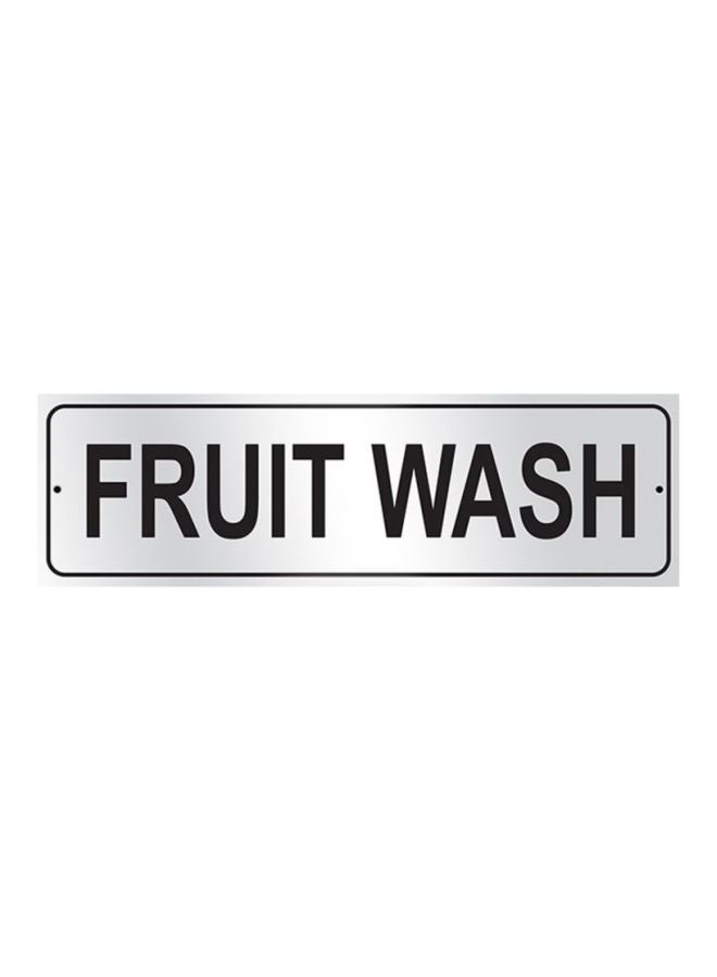 راج علامة للطاولات مطبوعة بعبارة «Fruit Wash» فضي 25.5سم
