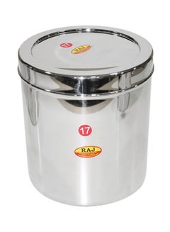 RAJ 4-Piece Storage Container With Lid Silver 4x(10.3x13.5cm, 11.5x14.8cm, 12.6x16.5cm,14x18cm)cm 