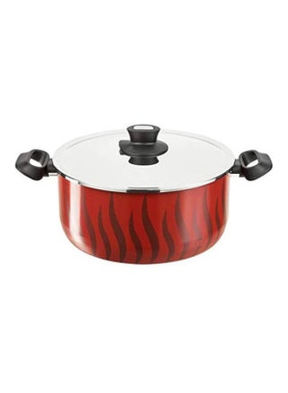 Tempo Flame Casserole With Lid Red/Black 28cm - v1600871593/N23071578A_1